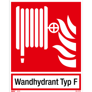 Brandschutzschild ISO 7010 / F002 Wandhydrant Typ F