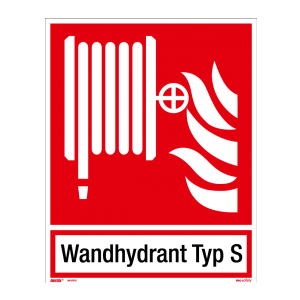 Brandschutzschild ISO 7010 / F002 Wandhydrant Typ S