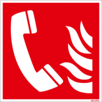 Brandschutzschild ISO 7010 / F006 Brandmeldetelefon