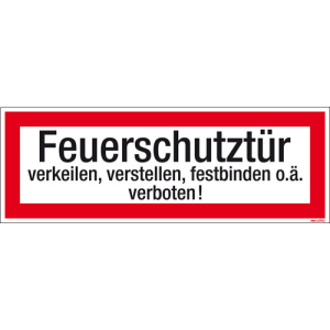Textschild Feuerschutzt&uuml;r