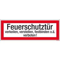 Textschild Feuerschutzt&uuml;r