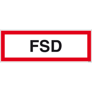 Textschild FSD